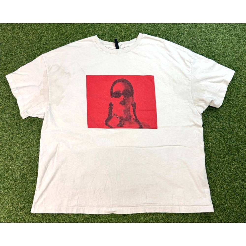 Rosalia Motomami World Tour T Shirt Womens Medium White Red Graphic Print Cotton